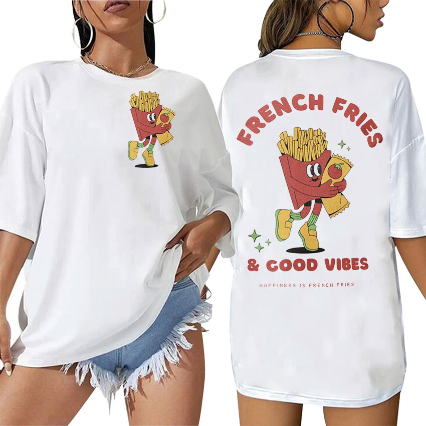 Summer Vibes Clothing Men - French Fries Good Vibes Retro Cartoon
