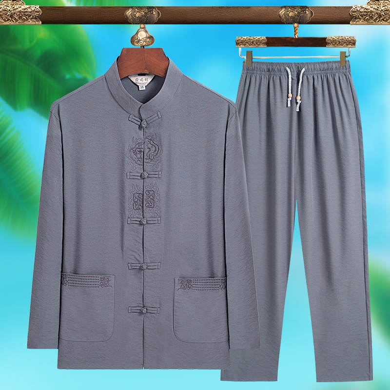 Summer Clothing Sets Men - High-quality Men's Fashionable Tang Suit, Pure