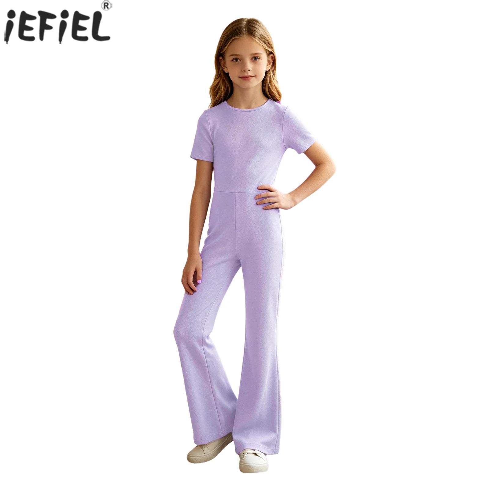Summer Clothing Kids - Kids Girls Casual Solid Color Jumpsuit