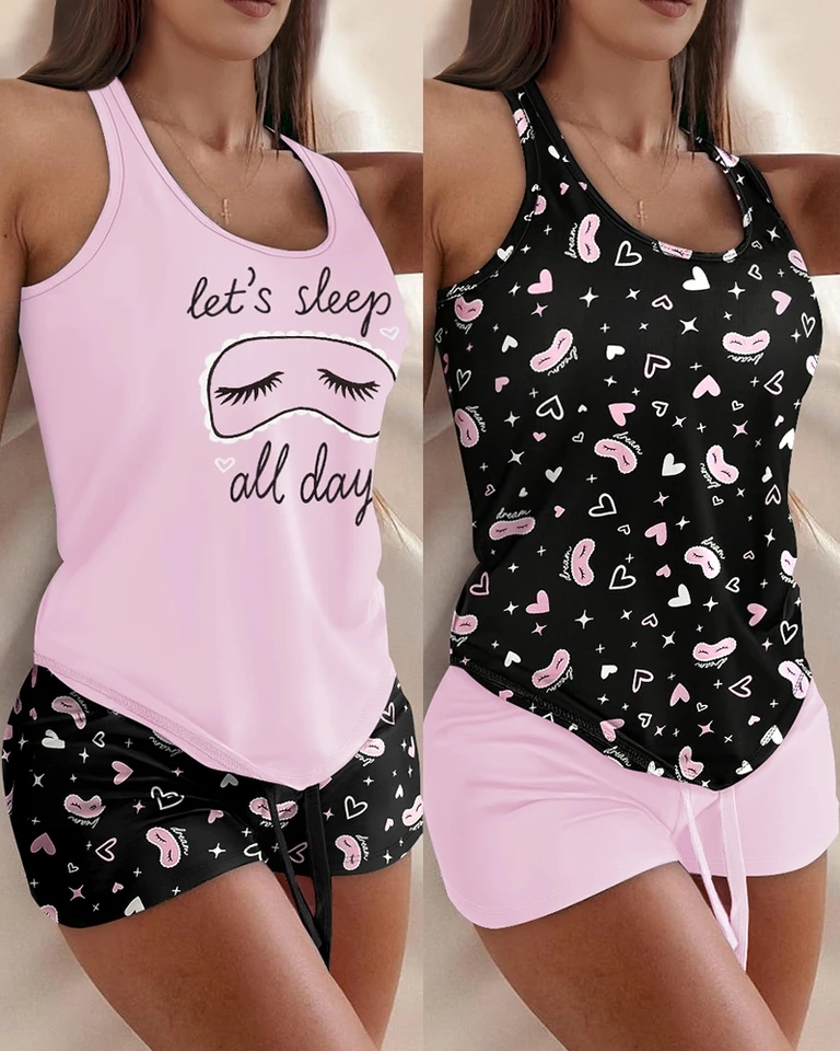 Summer Clothing Italy - 2PCS Pajamas Sets for Women Clothing
