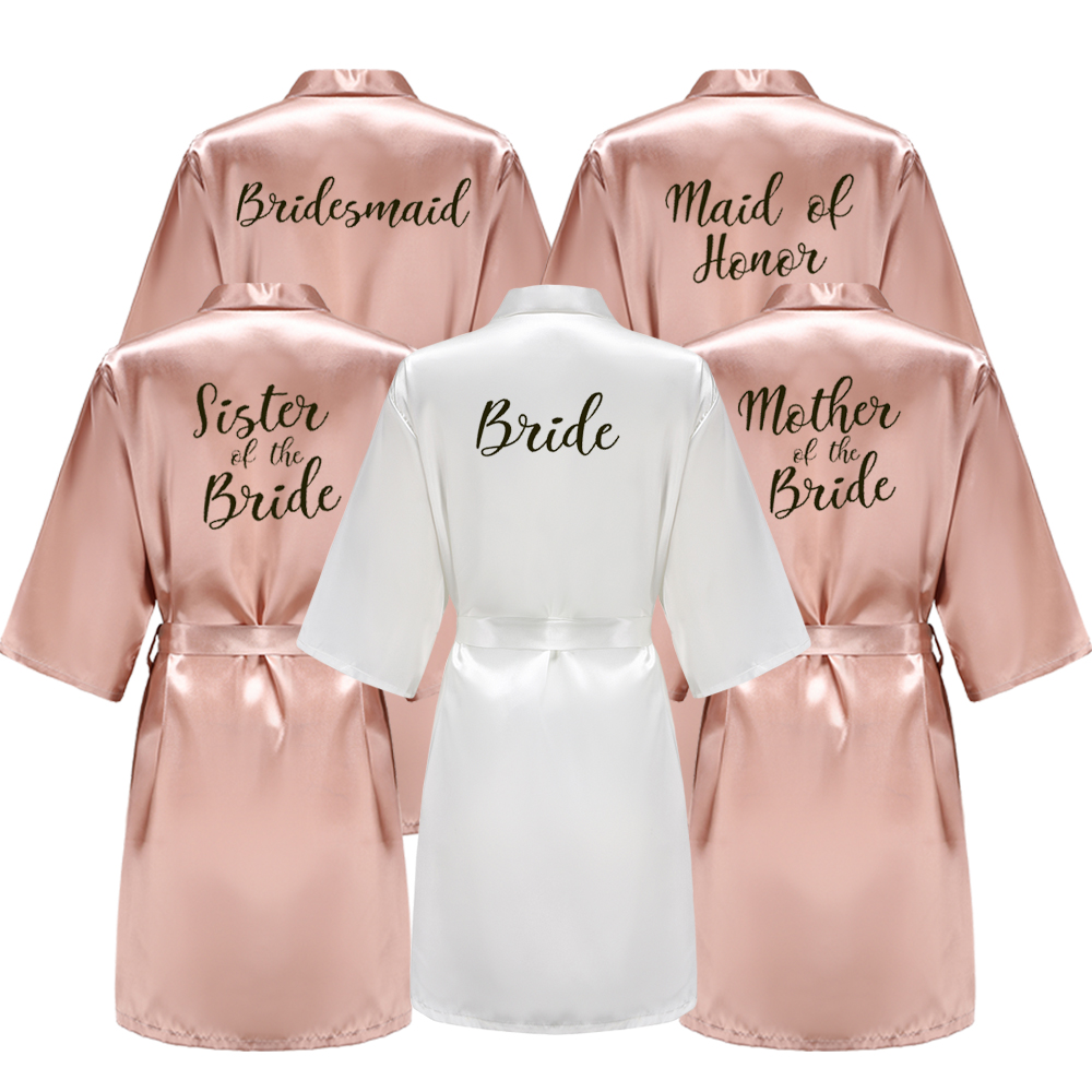 Summer Nights Clothing - Bride Bridesmaid Wedding Robe Kimono Bathrobe