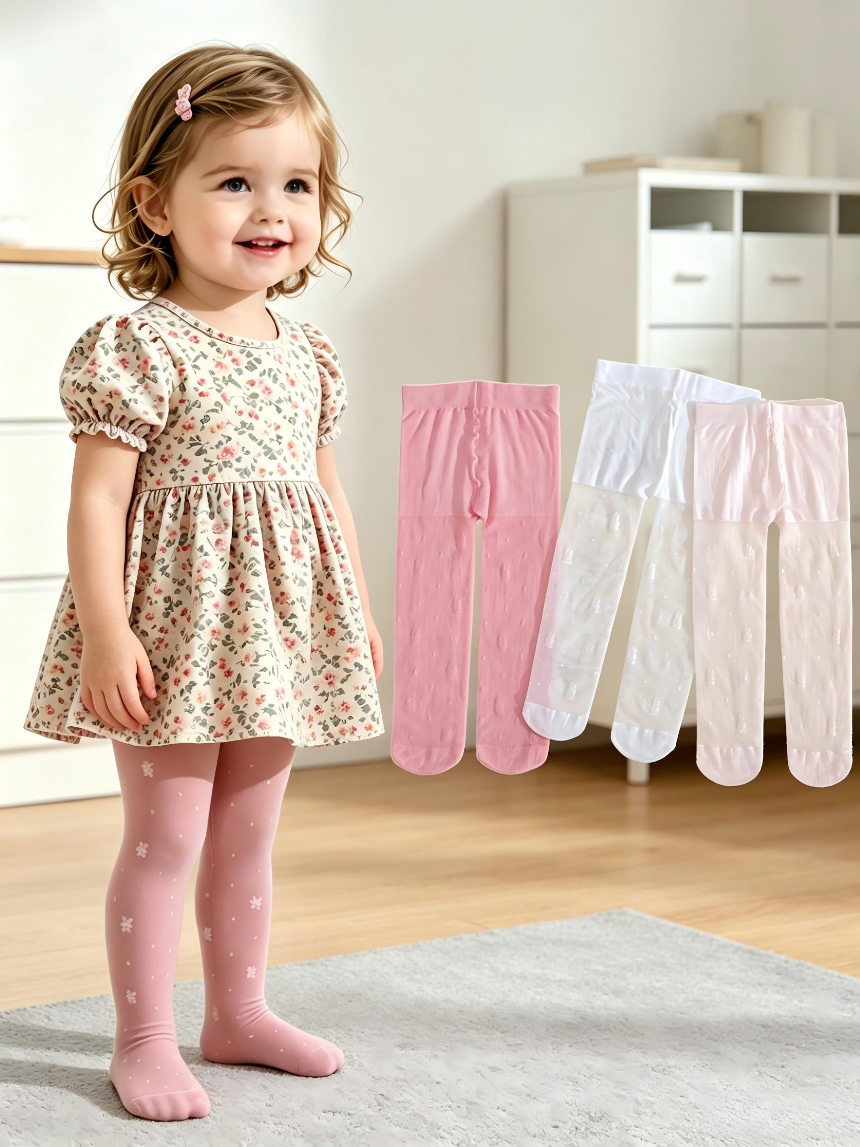 Summer Clothing Baby Girl - 3Pack Toddler Girls Floral Print Tights
