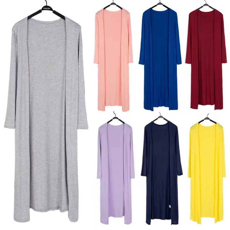 Summer Clothing Yarn - 12 Colors Women Modal Long Cardigan