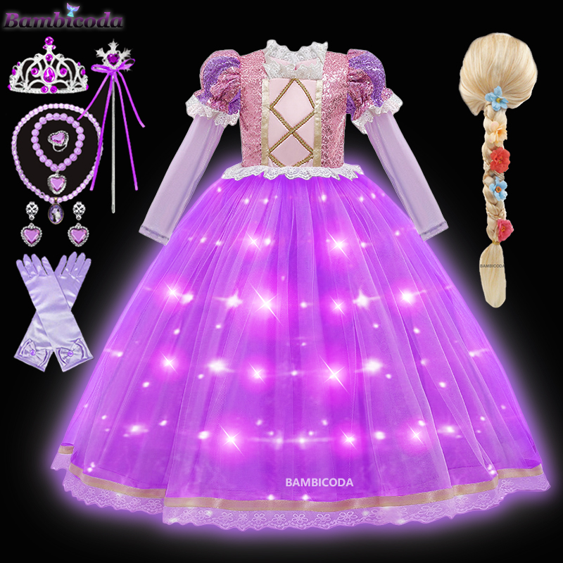 Princess Rapunzel  LED Light U - Summer Clothing Kids recension och pris