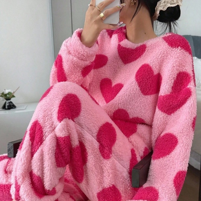 Hot Pink Pajamas Suit Print Sl - Summer House Clothing recension och pris