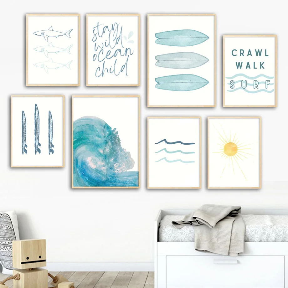 Summer Surf Shark Fish Waves S - Summer Quotes recension och pris