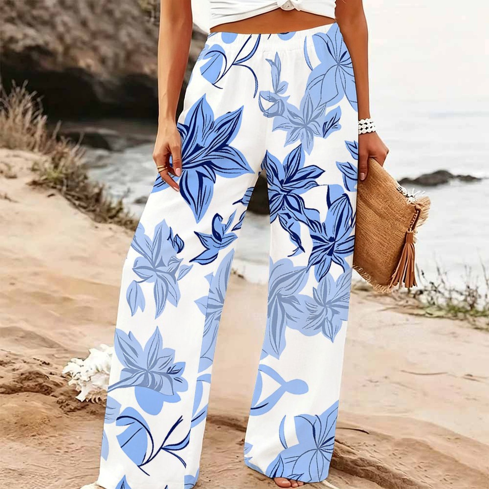 Women's Summer Beach Wide Leg  - Palazzo Pant Wide recension och pris