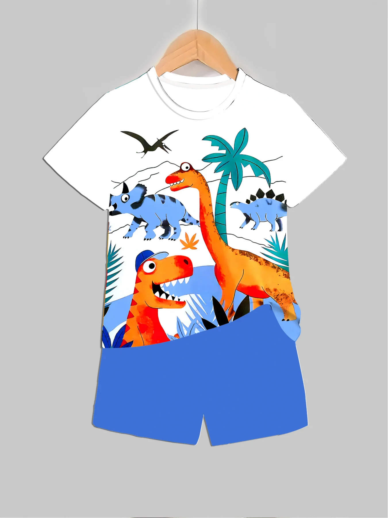 New Dinosaur Printed Outfits T - Summer Clothing Men Fashion recension och pris
