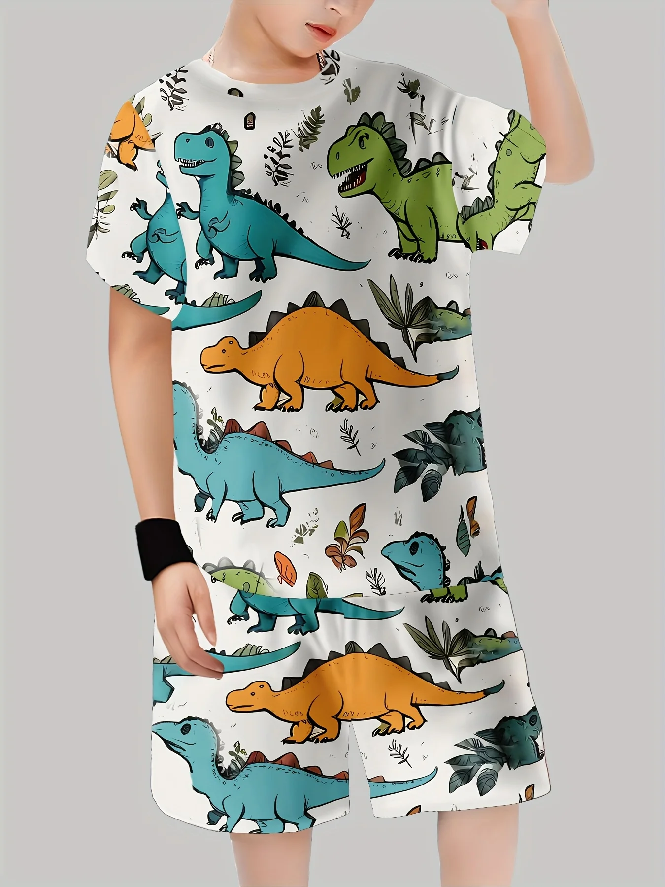 New Dinosaur Printed Outfits T - Summer Clothing Men Fashion recension och pris
