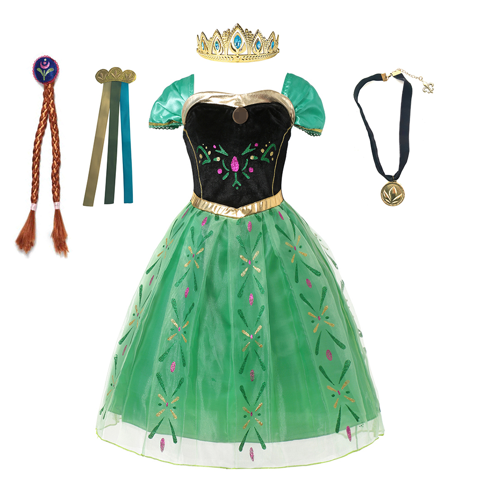 Anna Costume For Kids Girl Fan - Summer Clothing Kids recension och pris