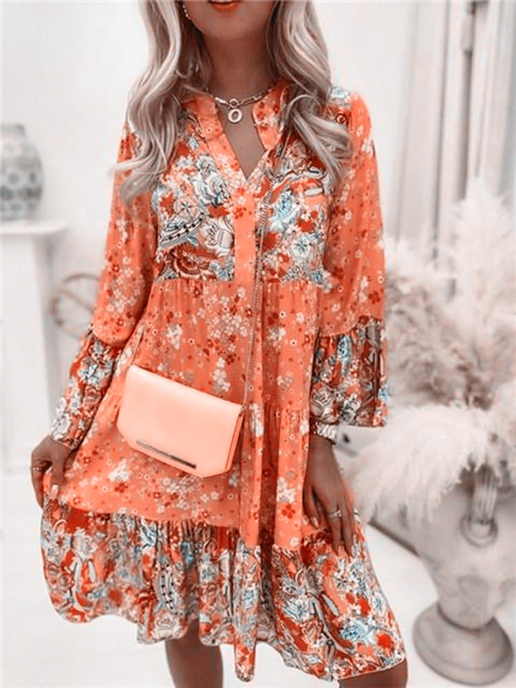 Casual Floral Print Dresses Fo - Summer Zara recension och pris