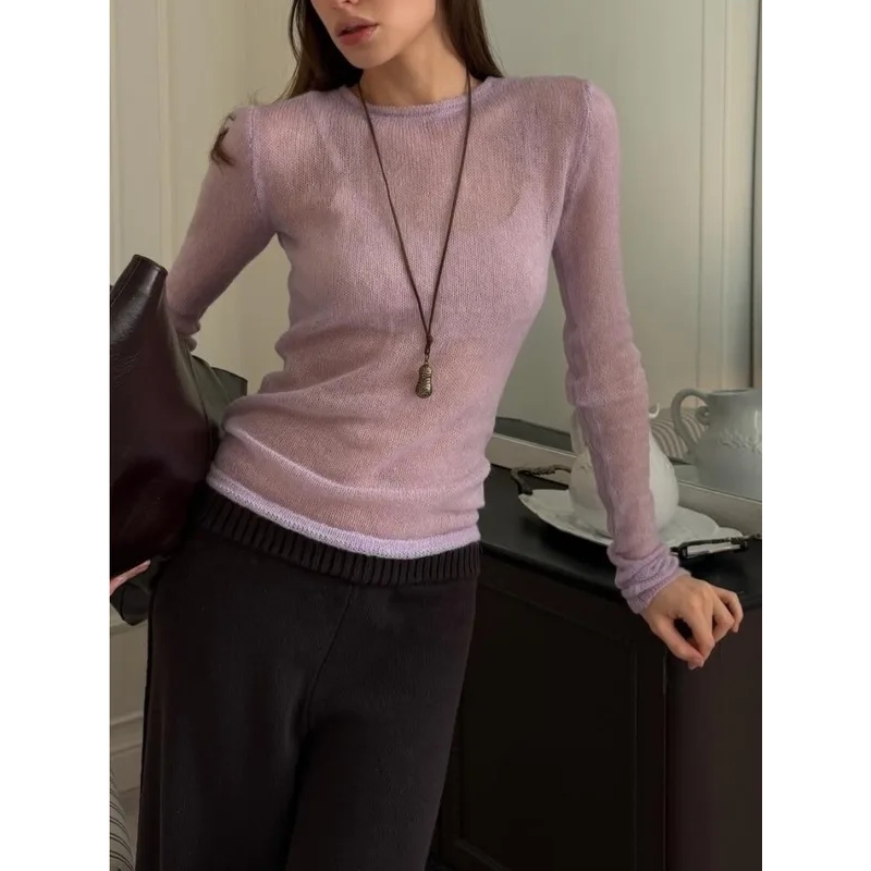 Women's Thin Knitted Sweater S - Summer Clothing Yarn recension och pris