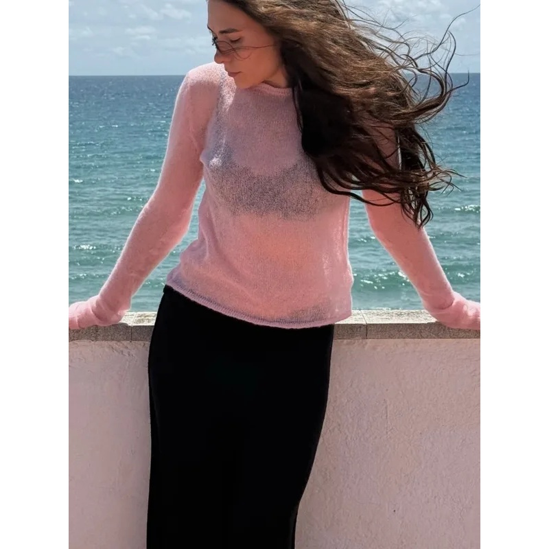 Women's Thin Knitted Sweater S - Summer Clothing Yarn recension och pris