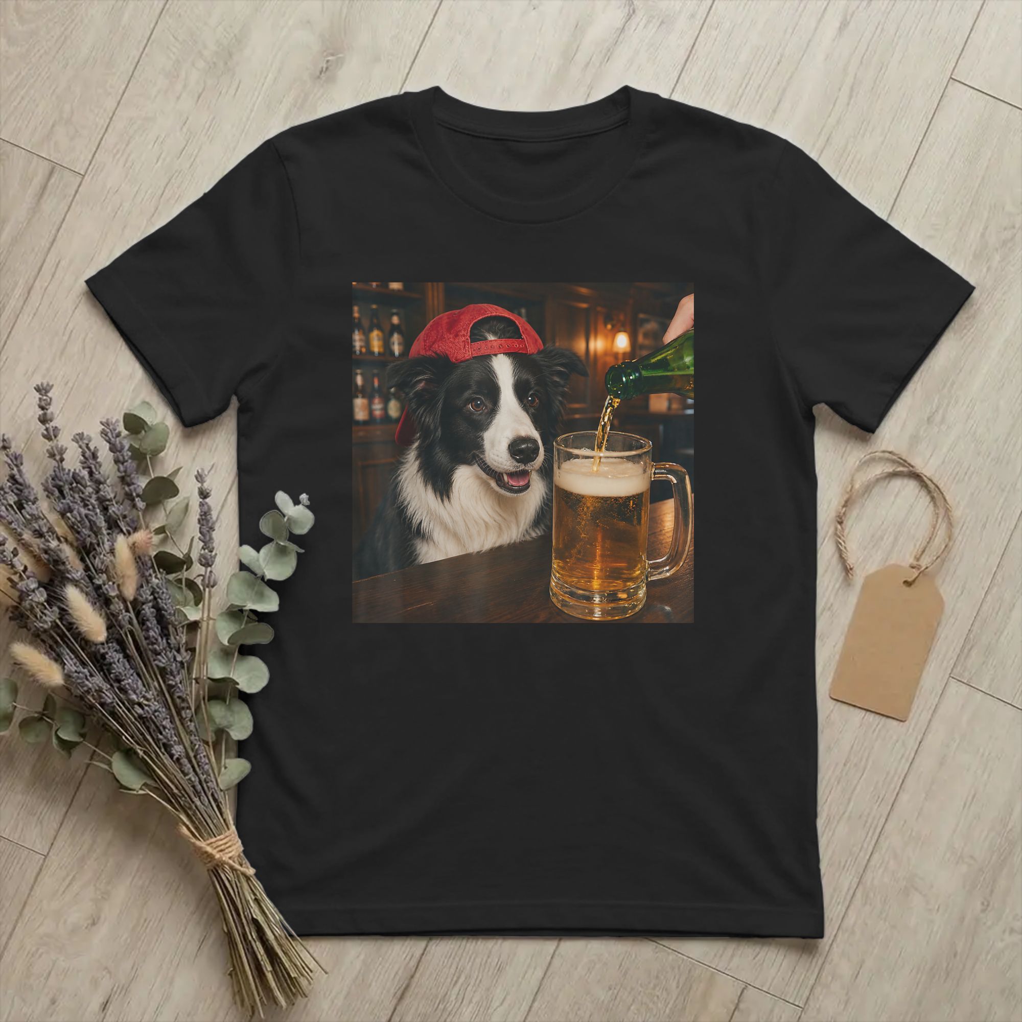 Men Border Collie Drinking Bee - Summer Clothing Ideas Men recension och pris
