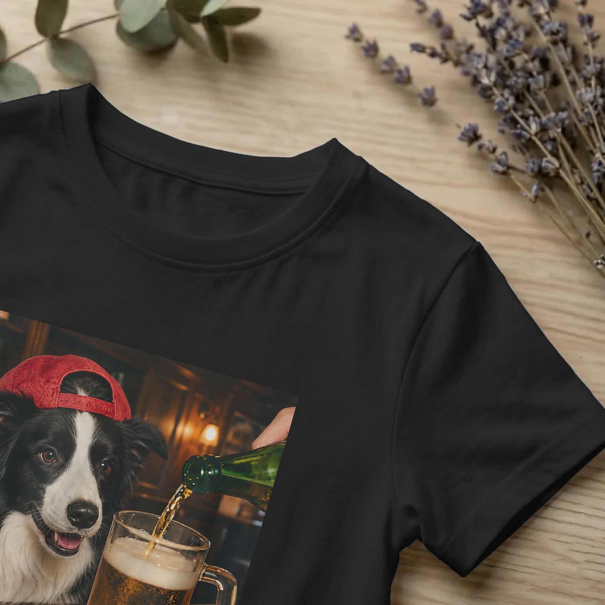 Men Border Collie Drinking Bee - Summer Clothing Ideas Men recension och pris