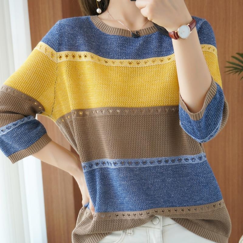 Women Sweater 3/4 Sleeve Korea - Summer Clothing Yarn recension och pris
