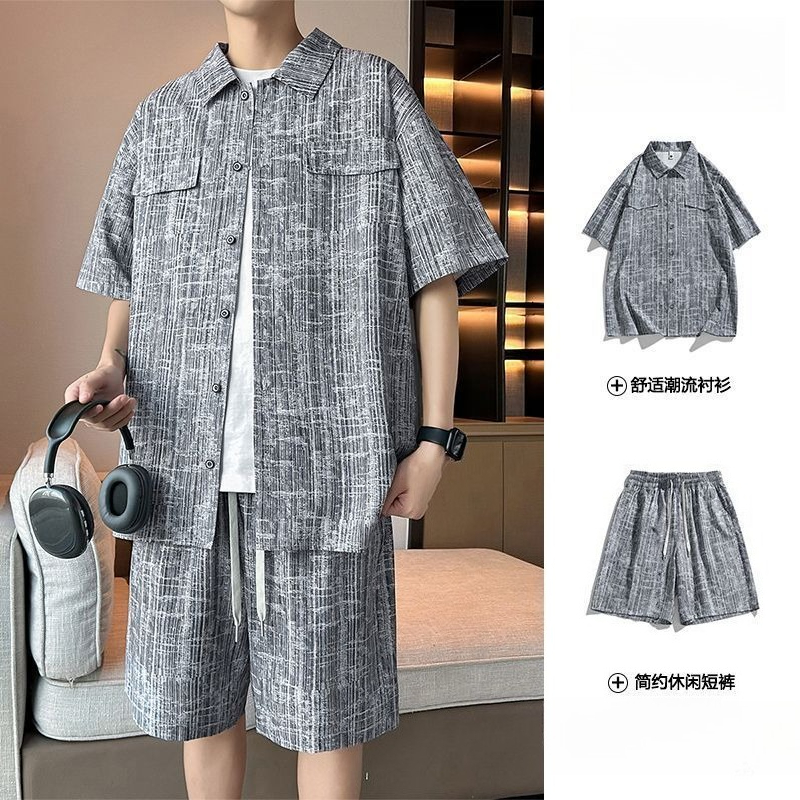 Men's Set Half Sleeve Shirt+ 5 - Summer Clothing Sets Men recension och pris