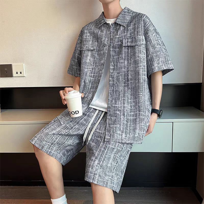 Men's Set Half Sleeve Shirt+ 5 - Summer Clothing Sets Men recension och pris