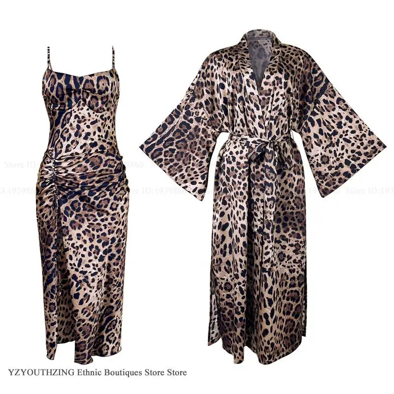 Sexy Leopard Long Robe Nightgo - Summer House Clothing recension och pris