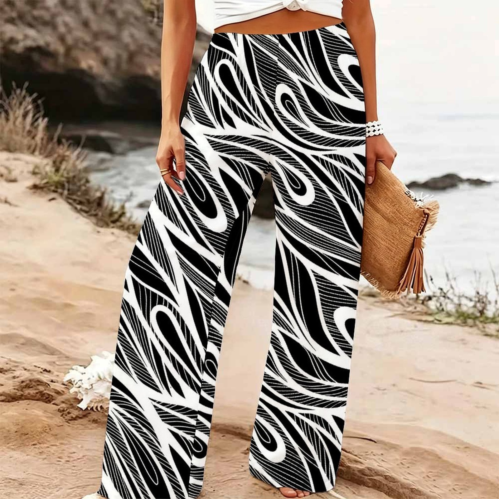 Women's Summer Beach Wide Leg  - Palazzo Pant Wide recension och pris