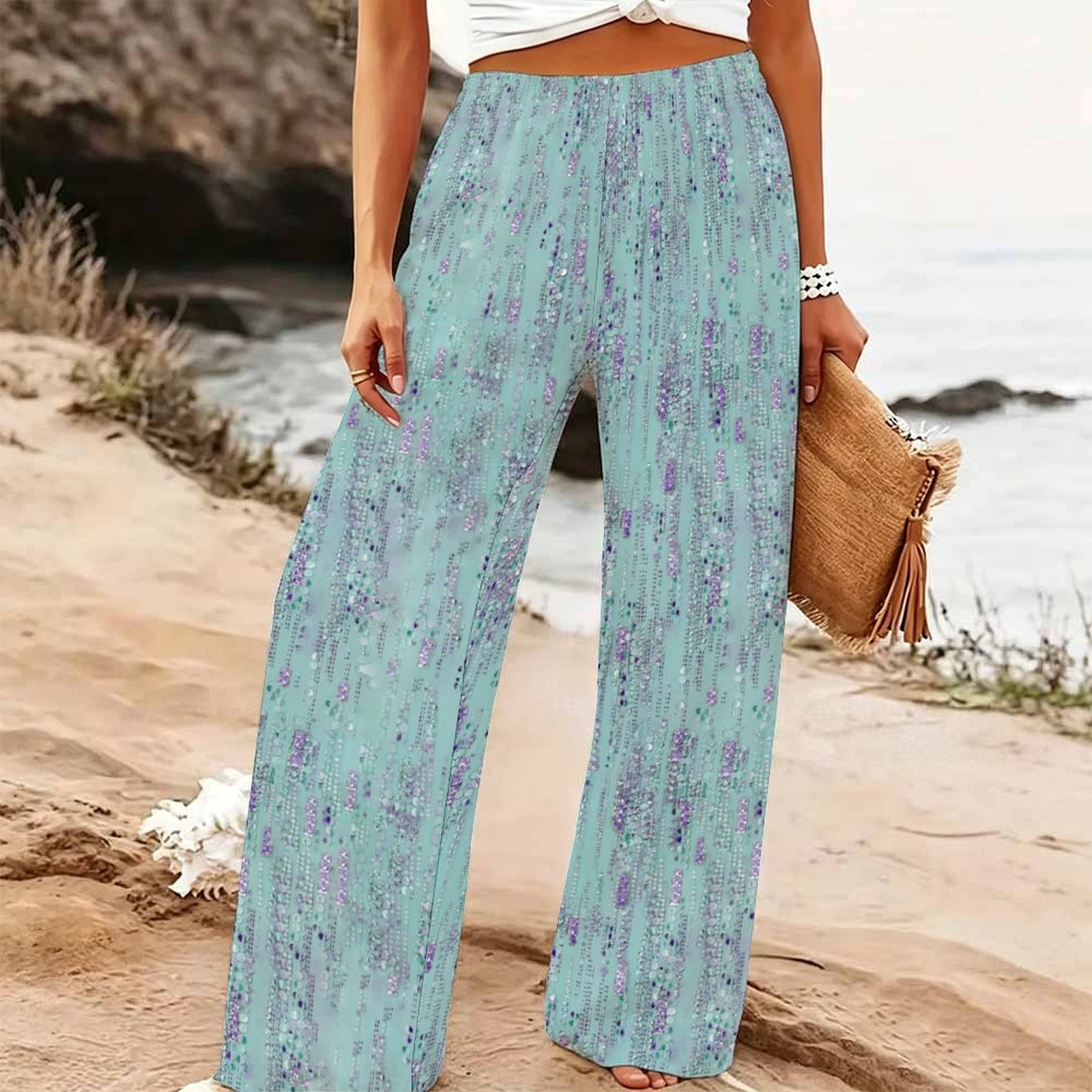 Women's Summer Beach Wide Leg  - Palazzo Pant Wide recension och pris