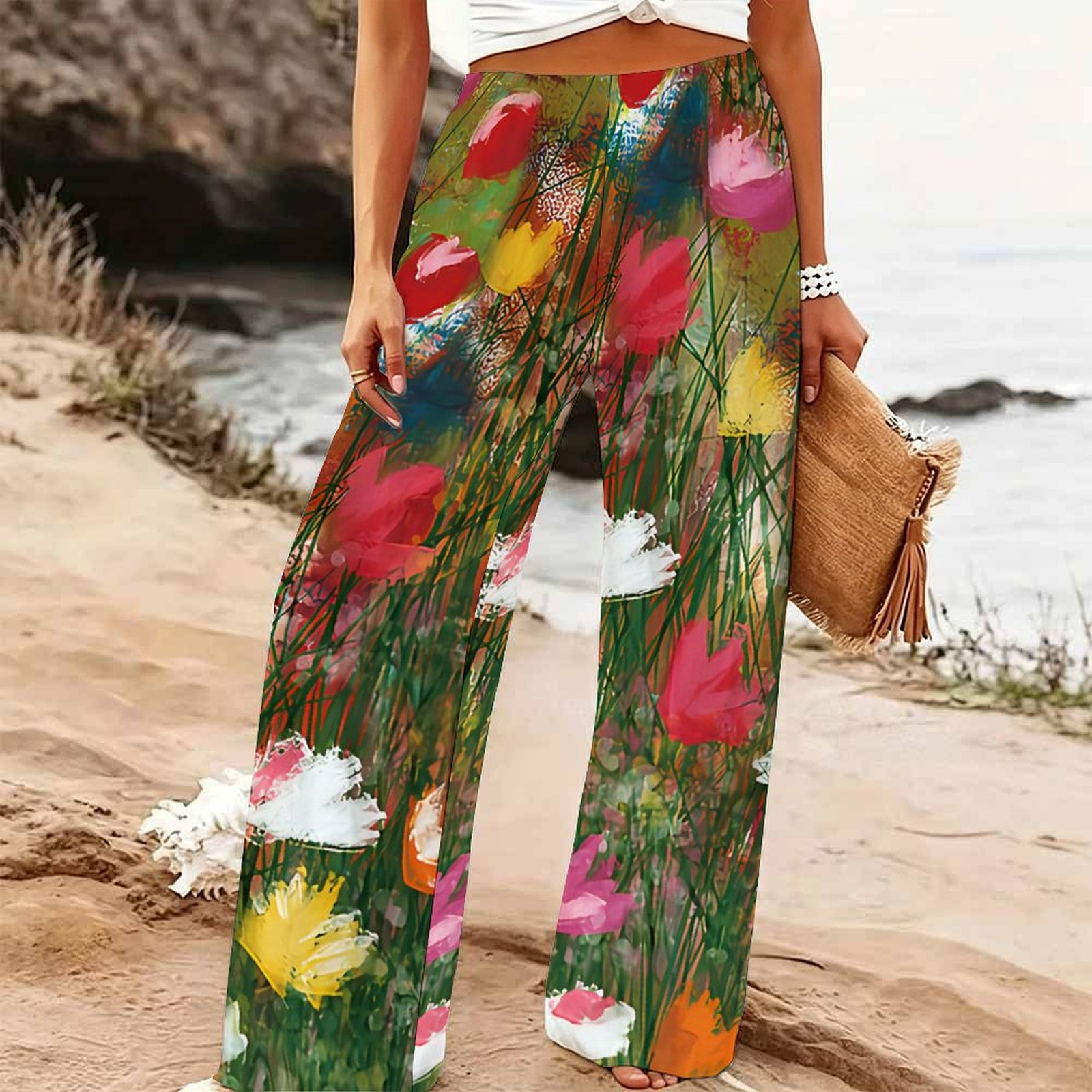Women's Summer Beach Wide Leg  - Palazzo Pant Wide recension och pris