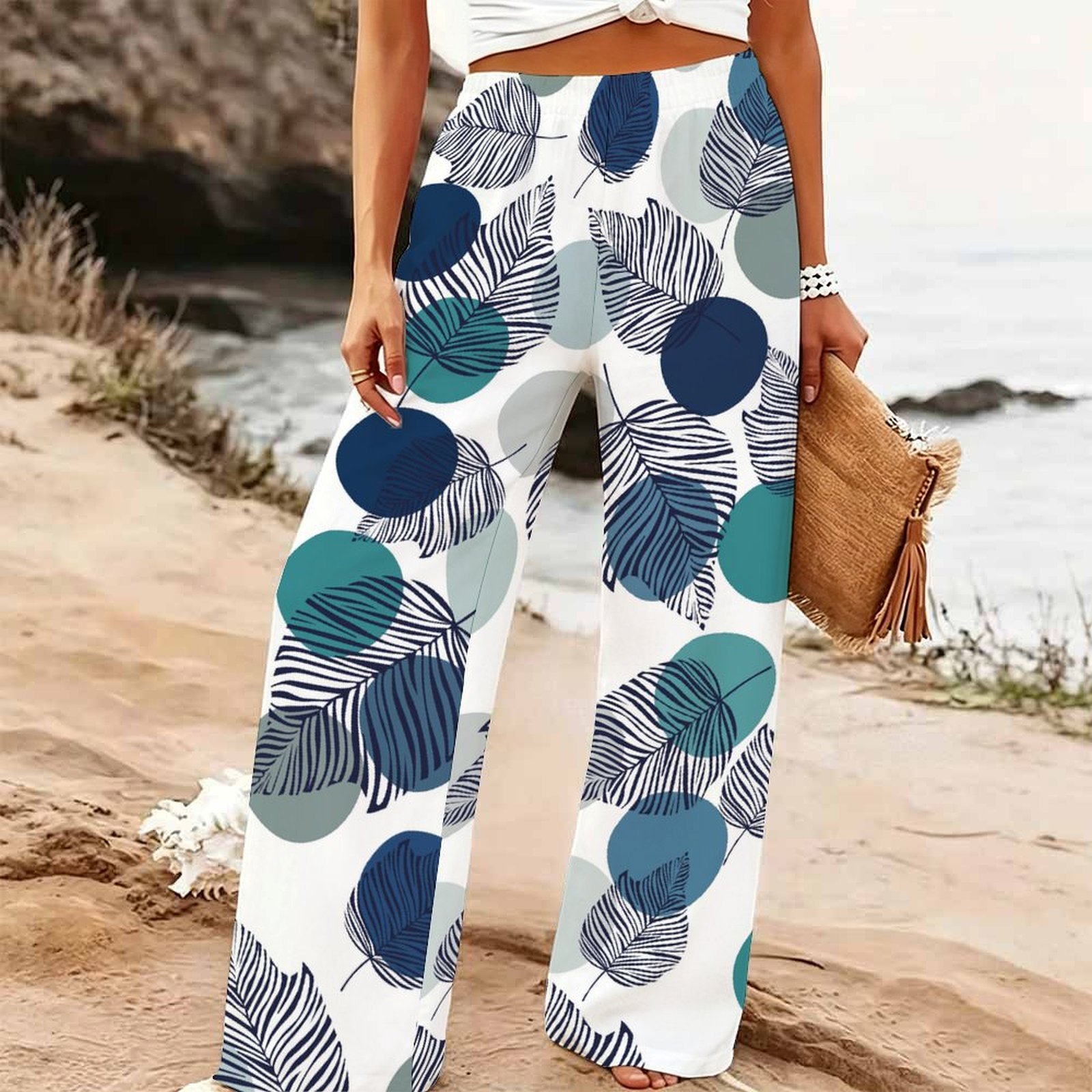 Women's Summer Beach Wide Leg  - Palazzo Pant Wide recension och pris