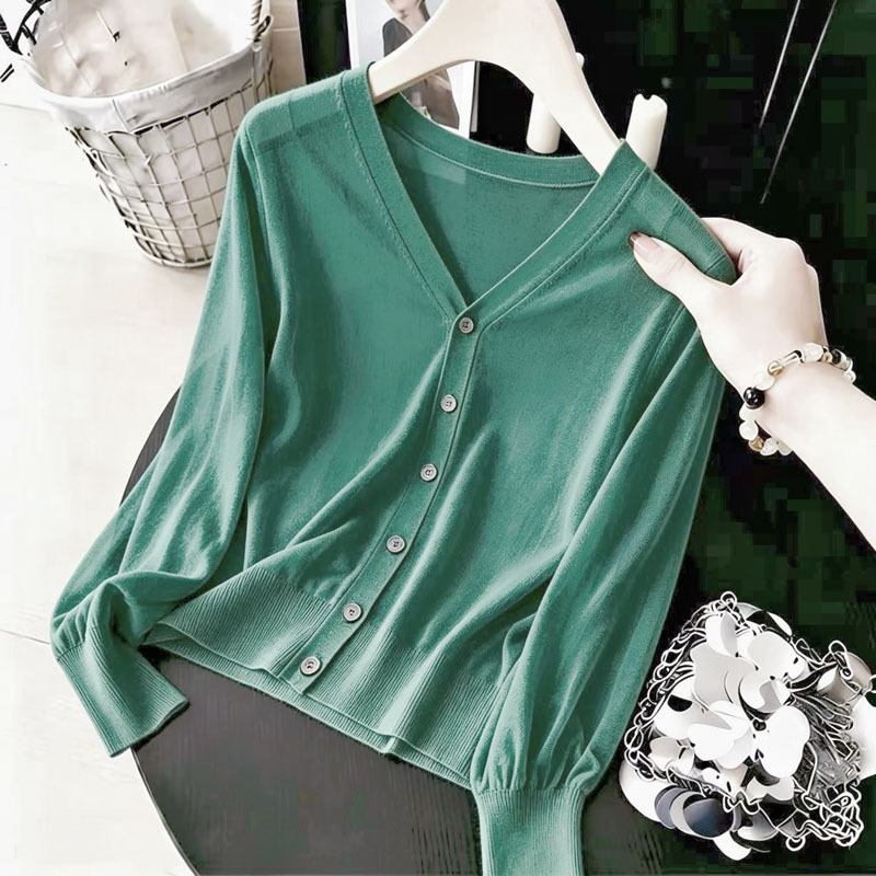 Knitted Sweater Women Cardigan - Summer Clothing Yarn recension och pris