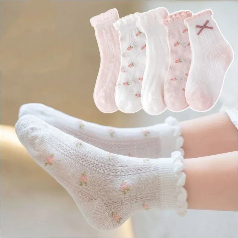 Kids Socks 5 Pairs/Lot Spring  - Summer Clothing Baby Girl recension och pris