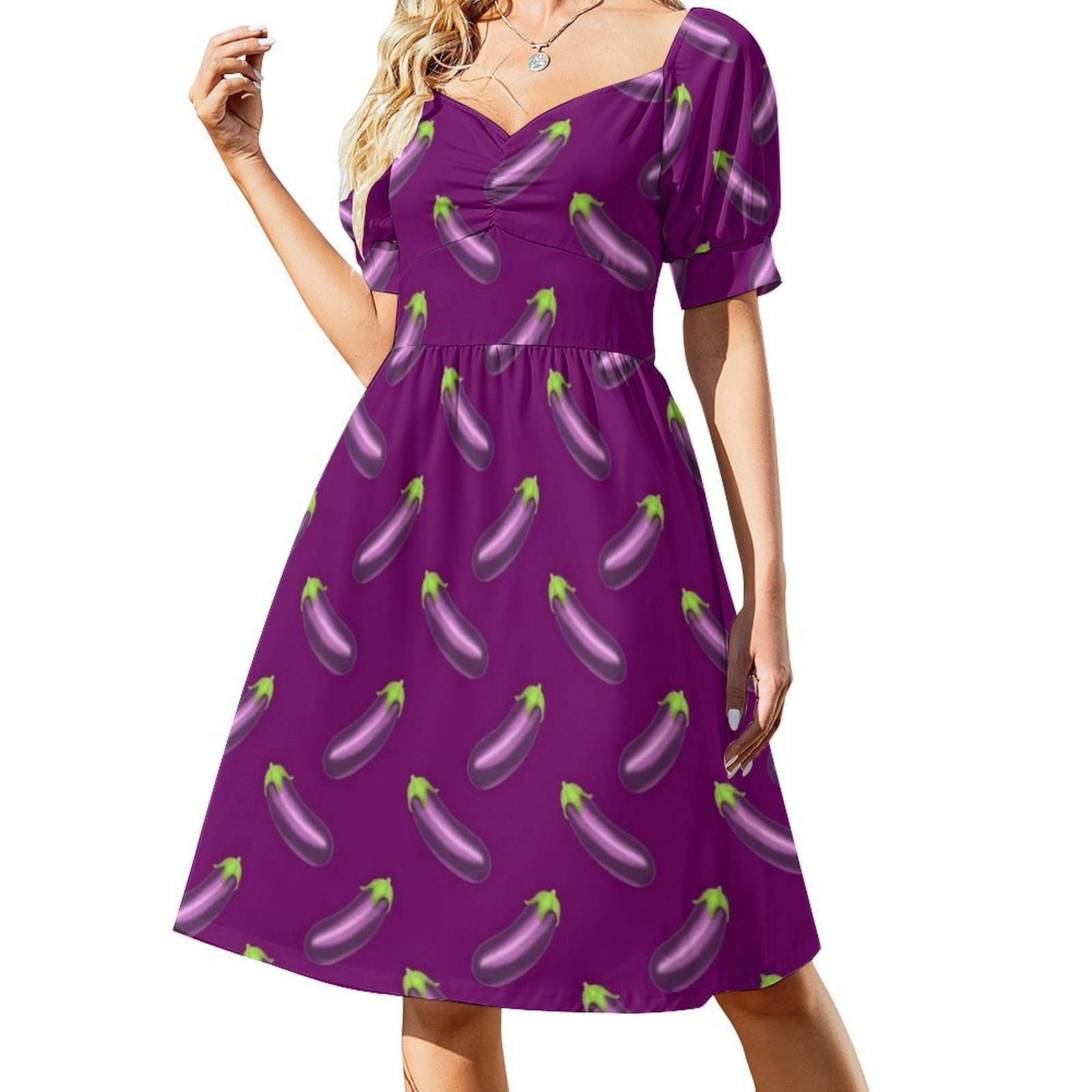 Eggplant Pattern Boho Chic Dre - Summer Clothing For A Beach recension och pris