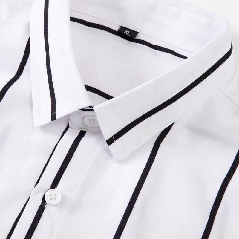 Men's Striped Dress Shirt Long - Summer Clothing Men Fashion recension och pris
