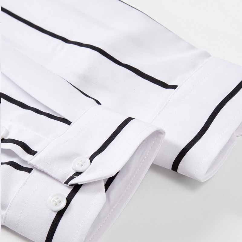 Men's Striped Dress Shirt Long - Summer Clothing Men Fashion recension och pris