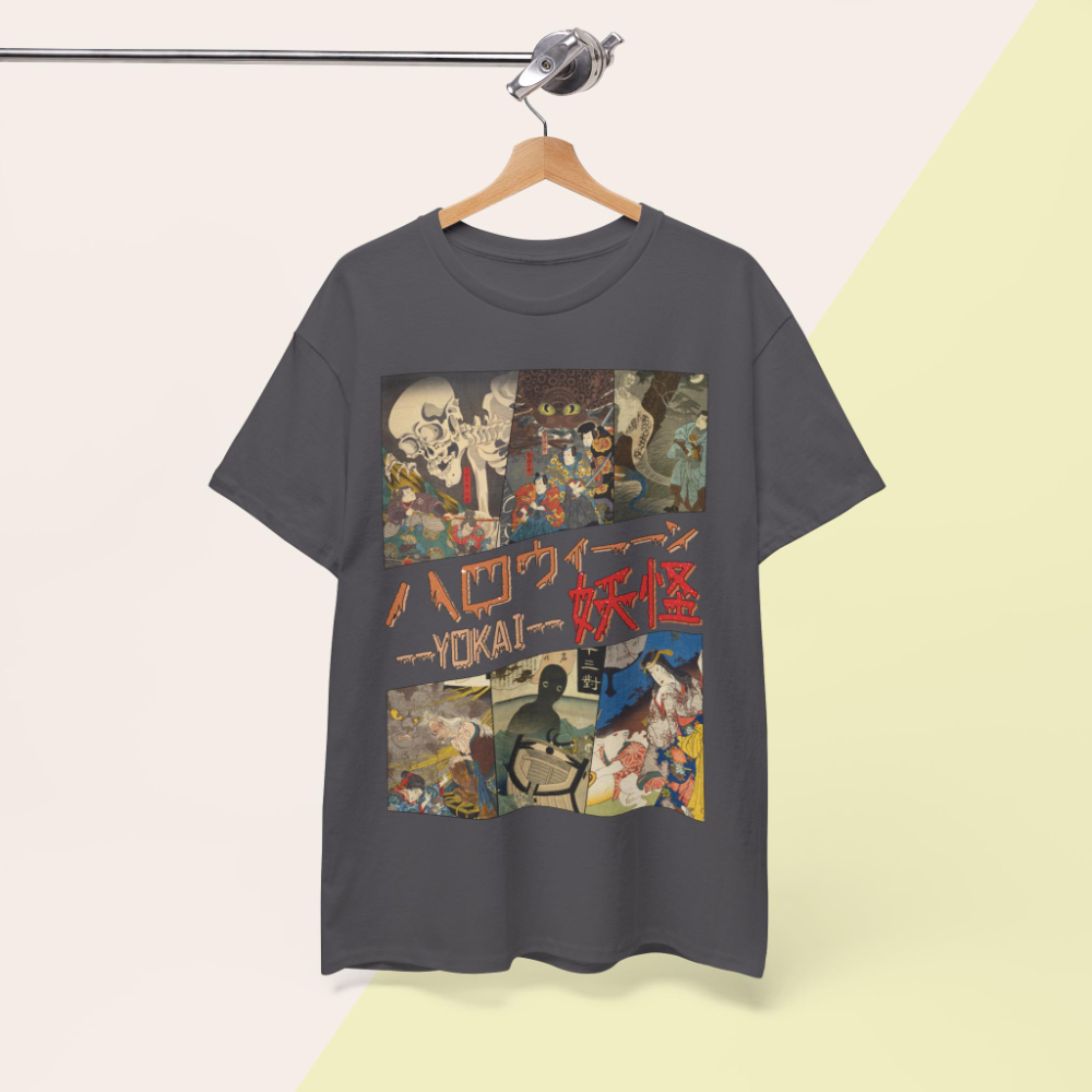Vintage Yokai T-Shirt Utagawa  - Japanese Summer Clothing Men recension och pris