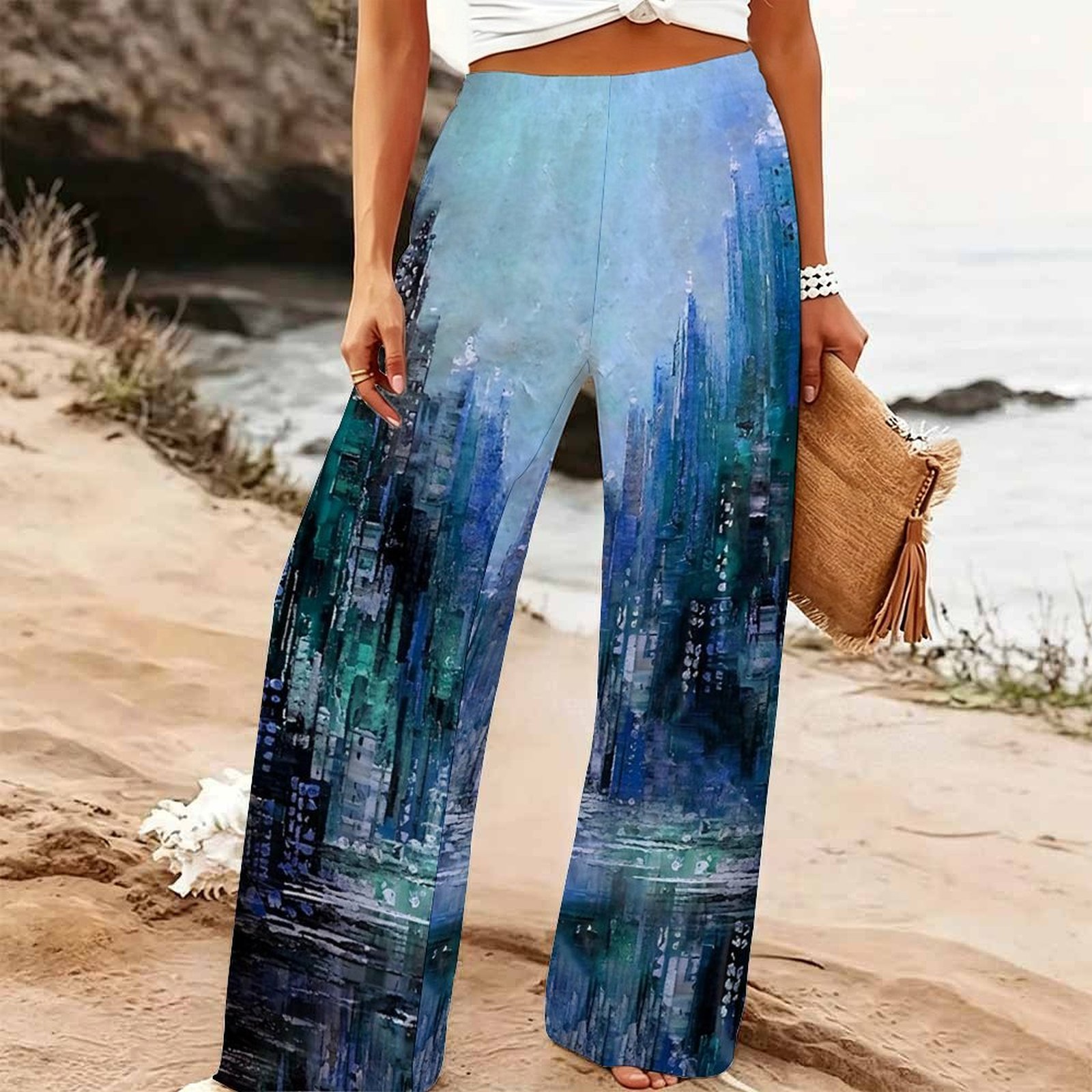 Women's Summer Beach Wide Leg  - Palazzo Pant Wide recension och pris