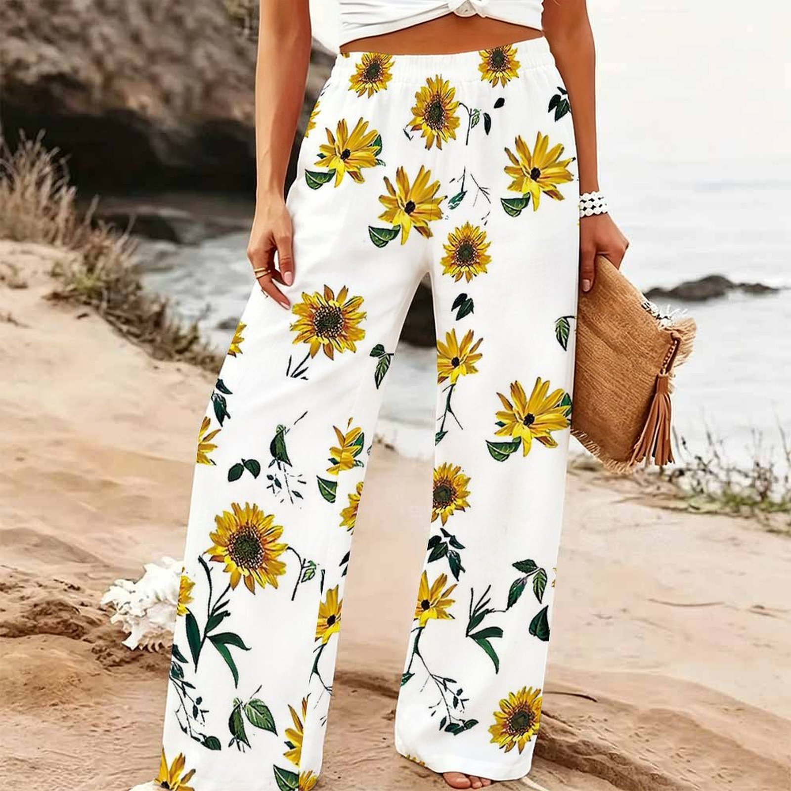 Women's Summer Beach Wide Leg  - Palazzo Pant Wide recension och pris