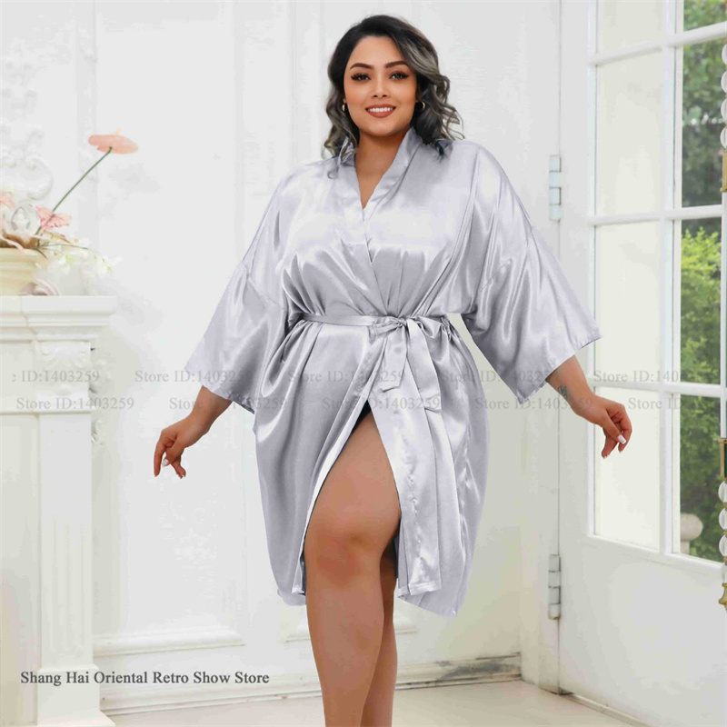 Plus Size Women Robe Half Slee - Summer House Clothing recension och pris