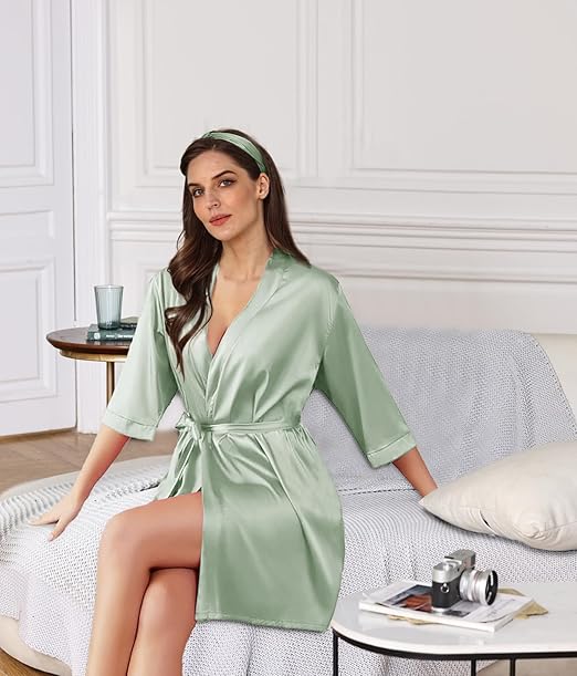 Sexy Silk Satin Night Kimono R - Summer Nights Clothing recension och pris