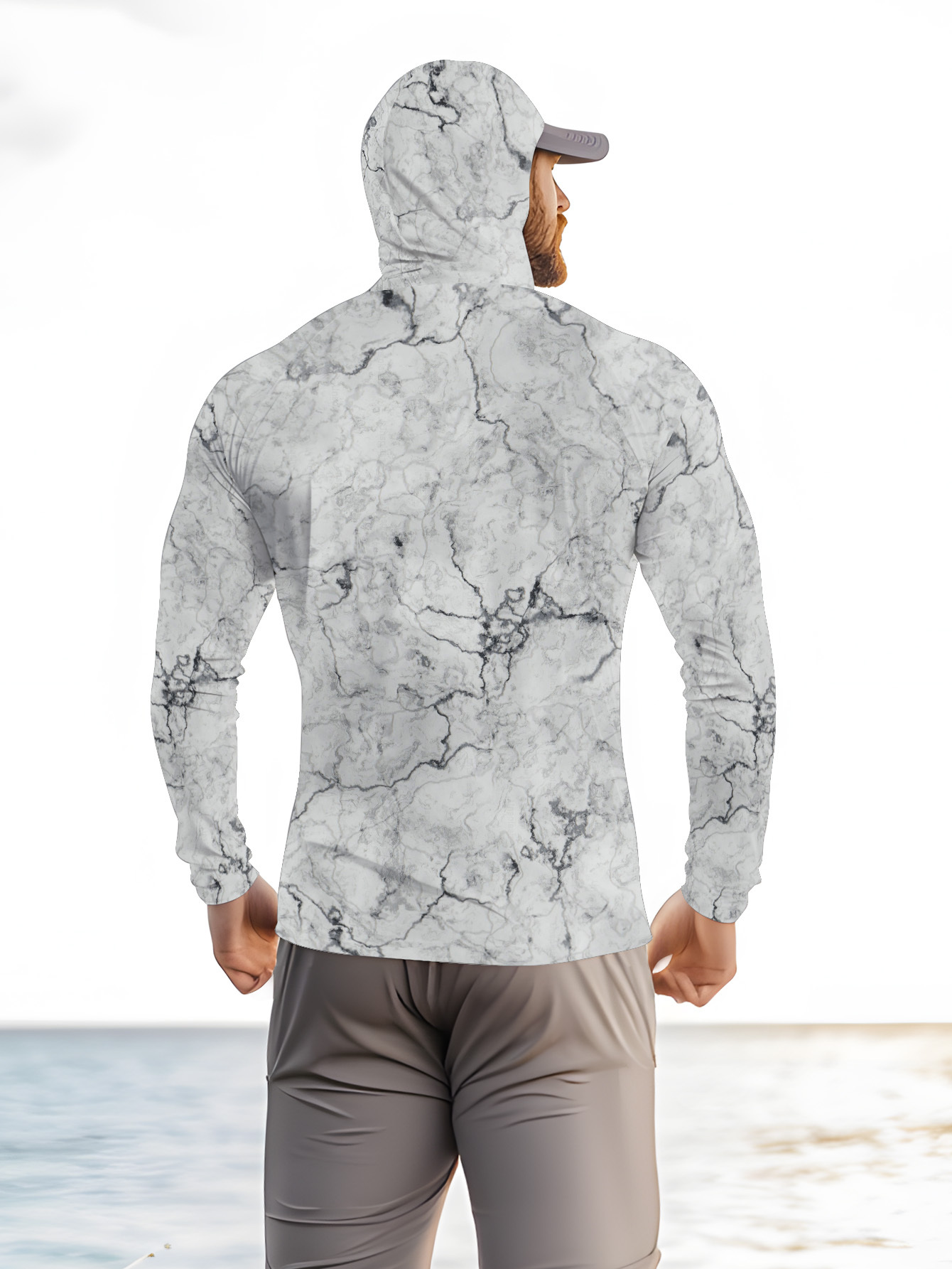 Men Hood Fishing Shirt long sl - Summer Clothing Mens recension och pris