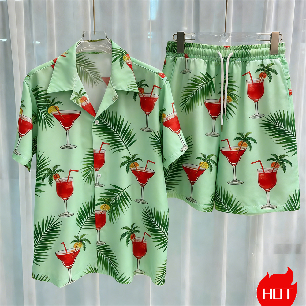 Summer Men's Shirt Sets Plants - Summer Clothing Sets Men recension och pris