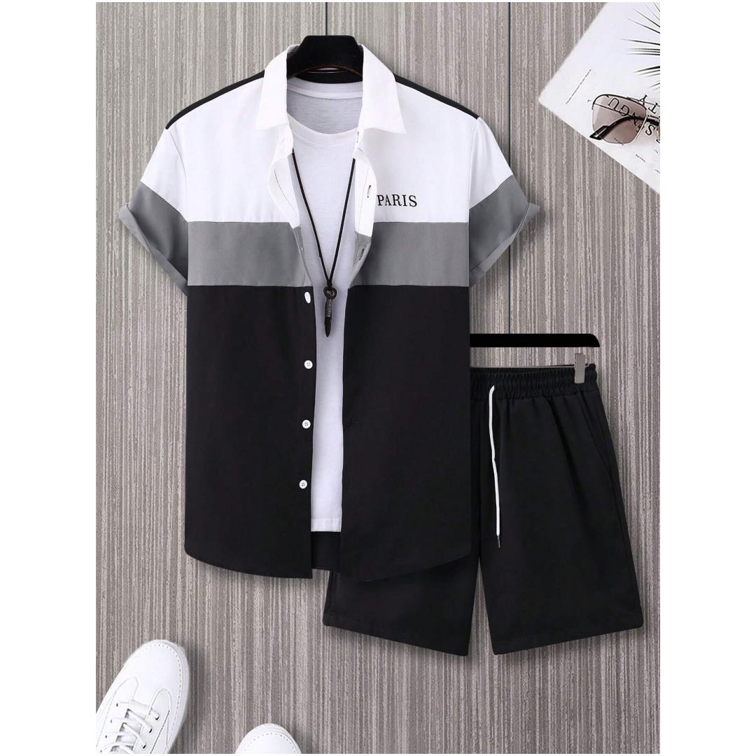 Men's Fashion Suit Blue And Wh - Summer Clothing Men Fashion recension och pris