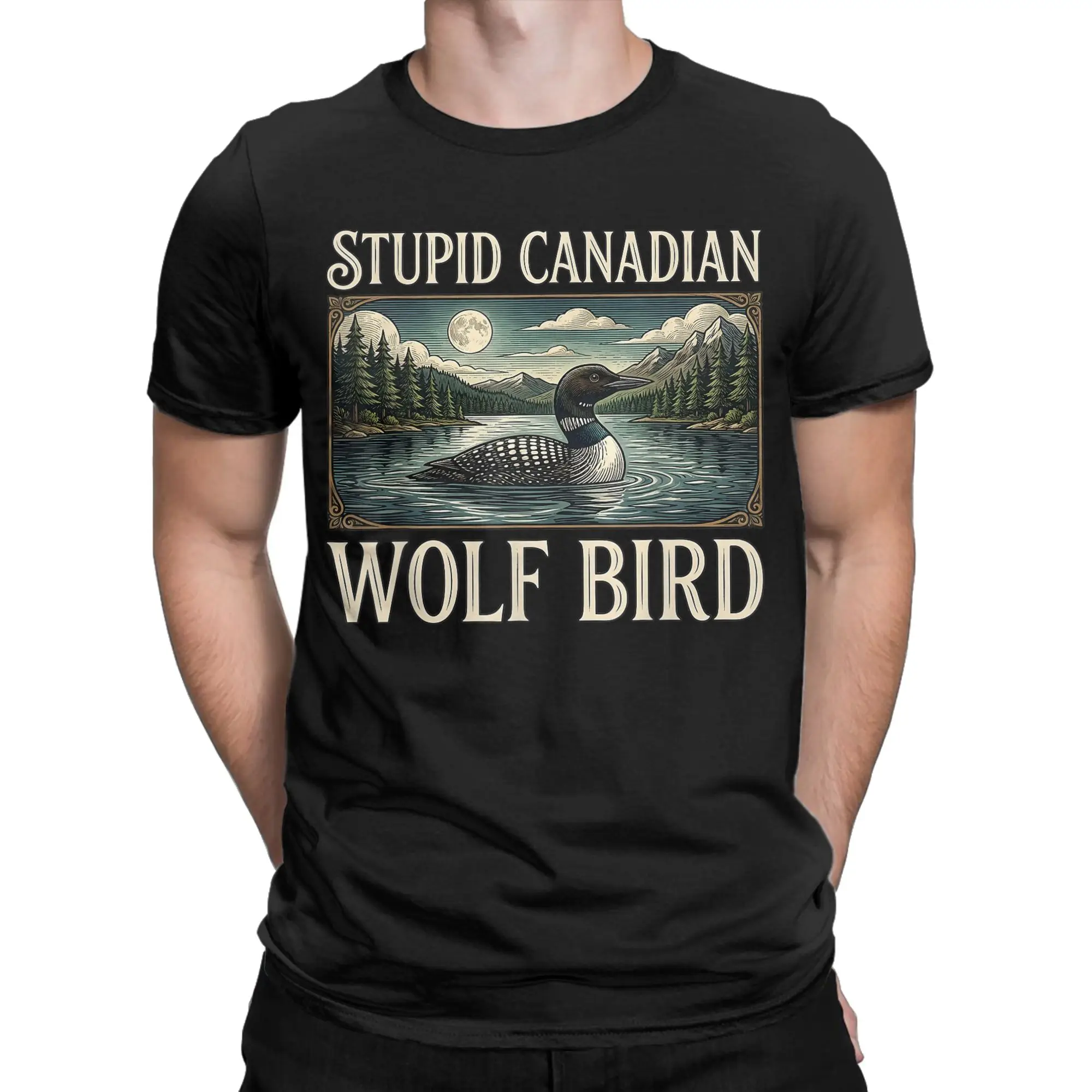Novelty Stupid Canadian Wolf B - Summer Clothing Ideas Men recension och pris