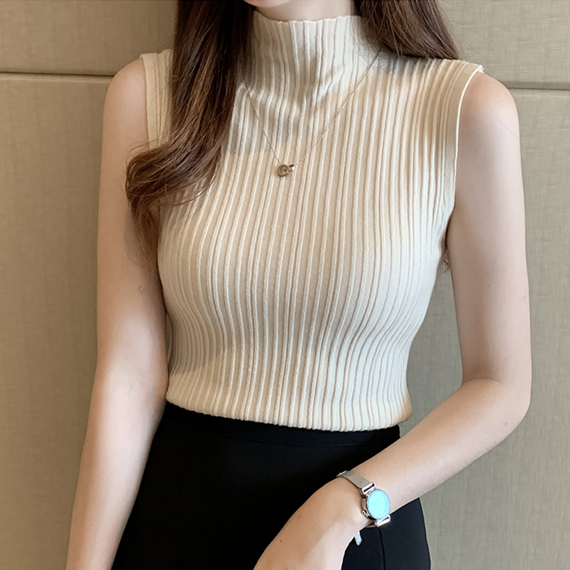 Solid Slim Thin Sleeveless Kni - Summer Clothing Yarn recension och pris